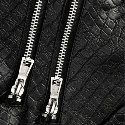 Caiman Hooded Moto Jacket - Timeless Crafted