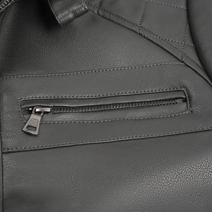 Gridline Hooded Moto Jacket - Timeless Crafted