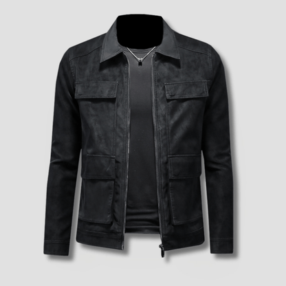 Outpost Faux Suede Utility Pocket Jacket - Timeless Crafted