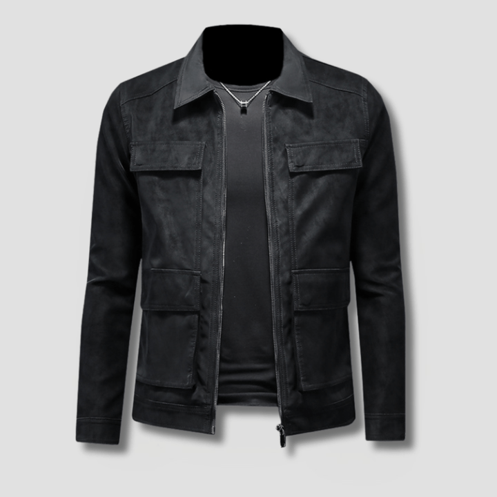 Outpost Faux Suede Utility Pocket Jacket - Timeless Crafted