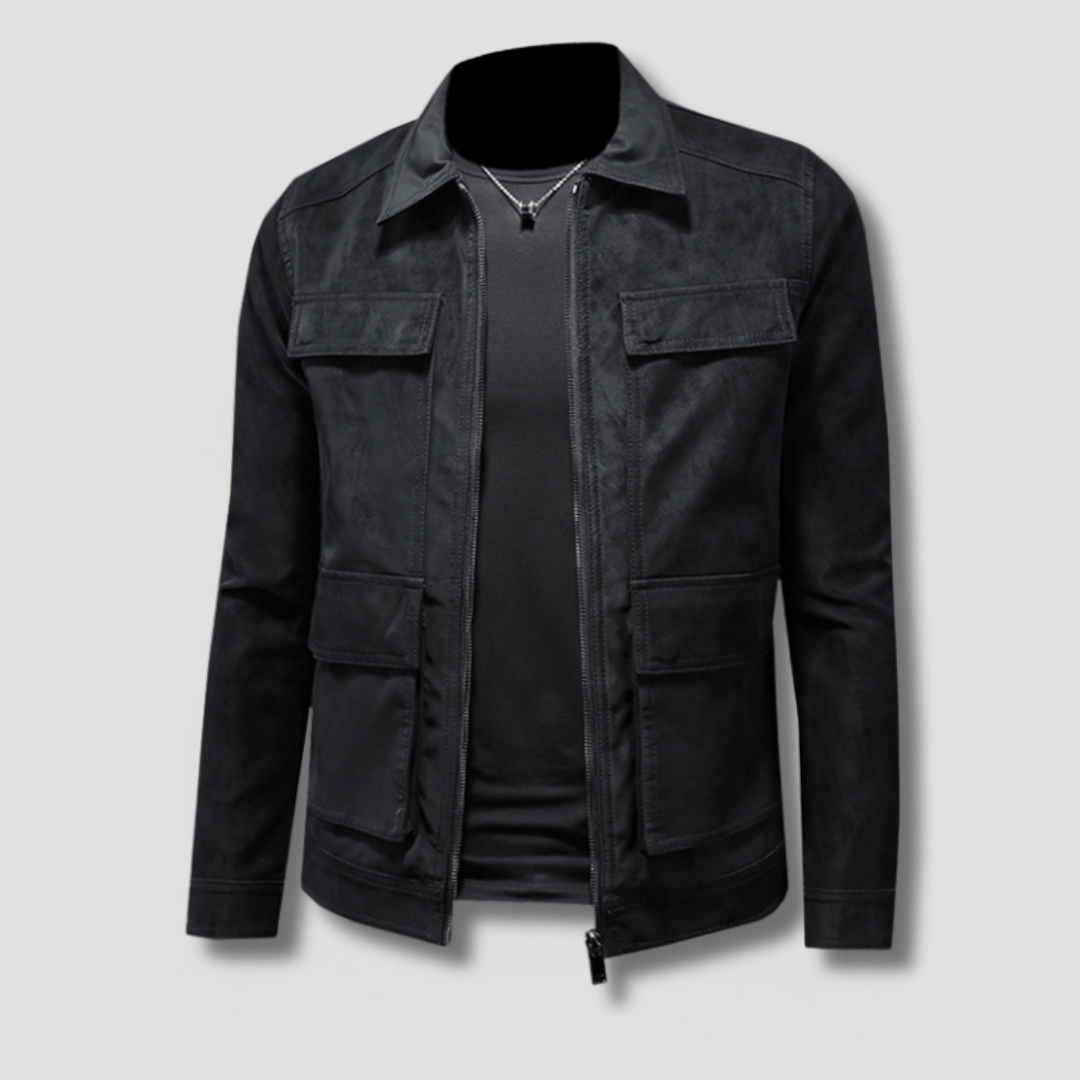 Outpost Faux Suede Utility Pocket Jacket - Timeless Crafted