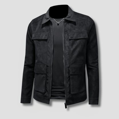 Outpost Faux Suede Utility Pocket Jacket - Timeless Crafted