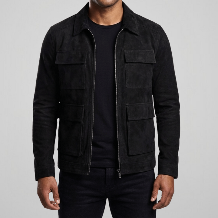 Outpost Faux Suede Utility Pocket Jacket - Timeless Crafted