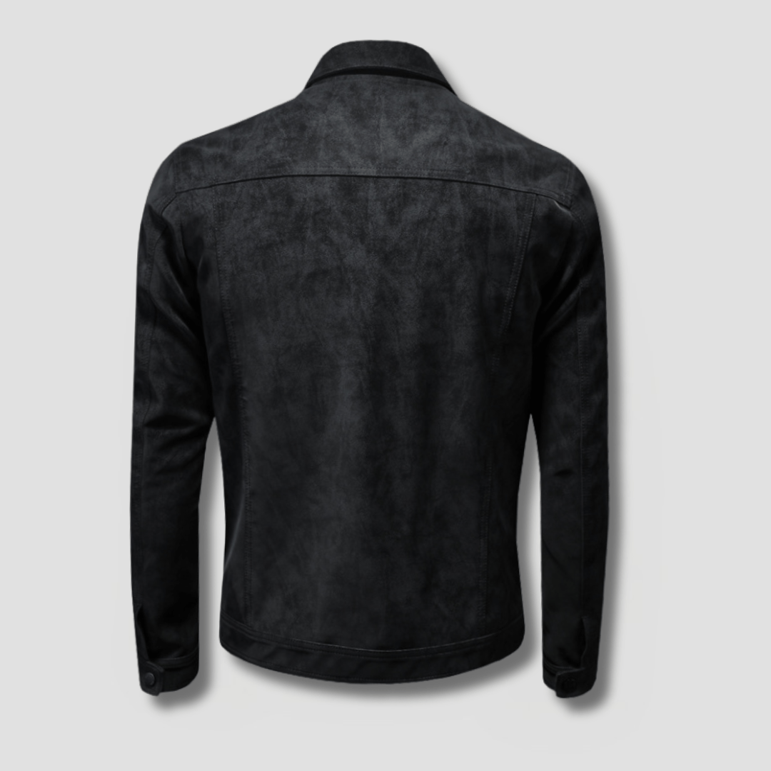 Sable Faux Suede Trucker Jacket - Timeless Crafted
