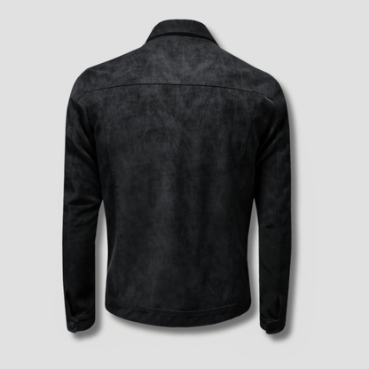 Sable Faux Suede Trucker Jacket - Timeless Crafted