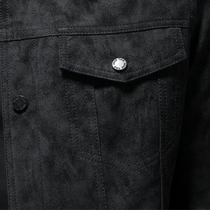 Sable Faux Suede Trucker Jacket - Timeless Crafted